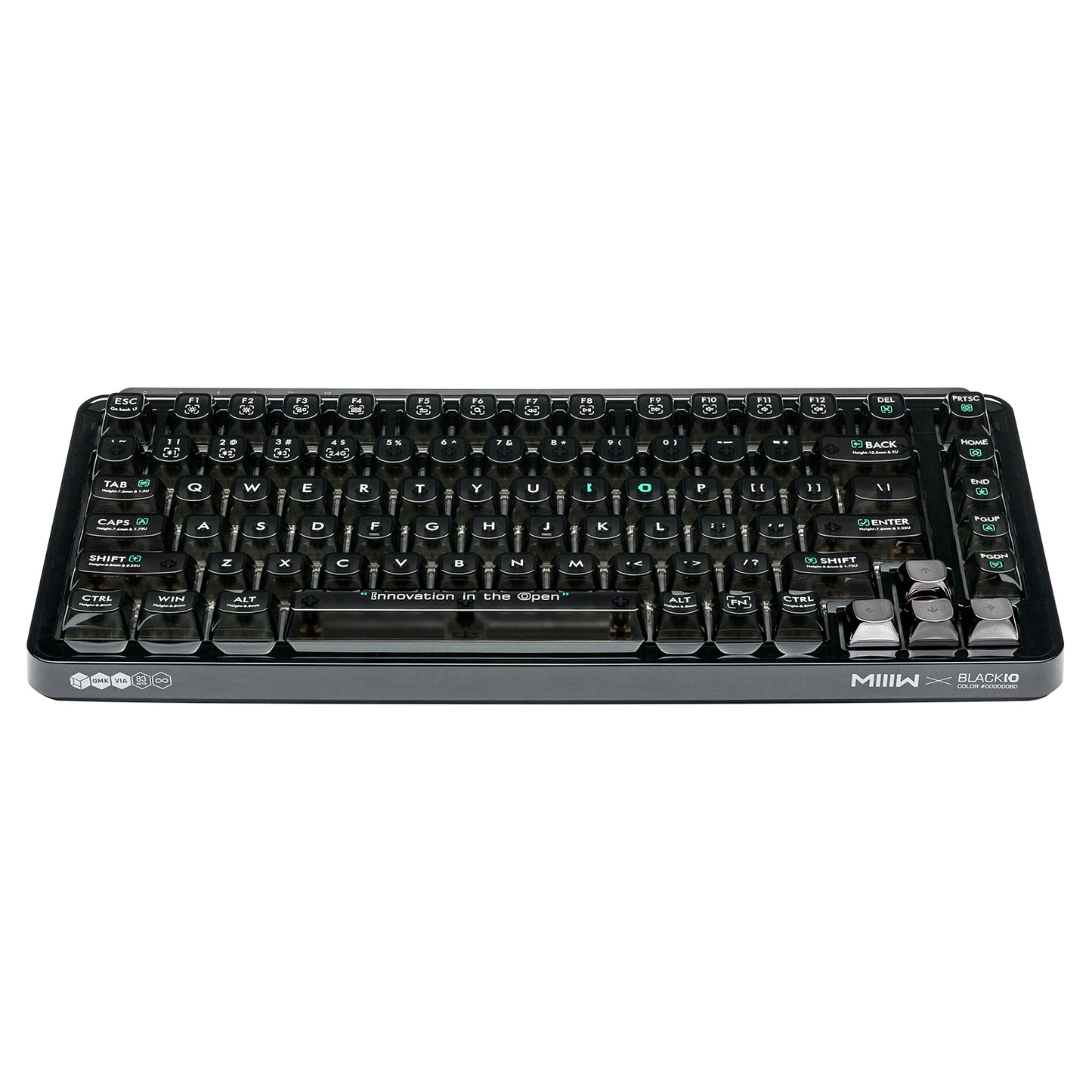MIIIW BLACK IO 83 Keys Custom Mechanical Gaming Keyboard